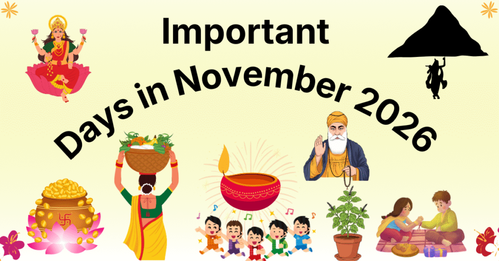 Important Days in November 2026 You Should Know - Hindu Festivals ...