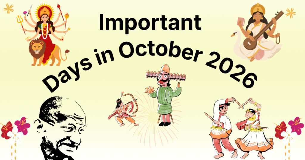 Important days in October 2026