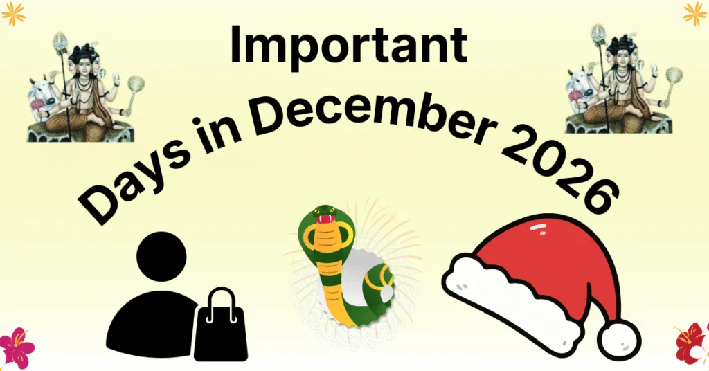 Important Days in December 2026